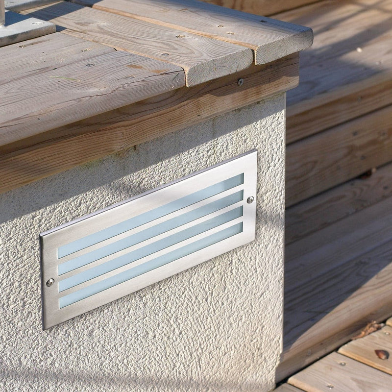 Recessed Wall Light Ip44 Tamesis E27 15w Stainless Steel SKU: PX-0465-INO - Toplightco