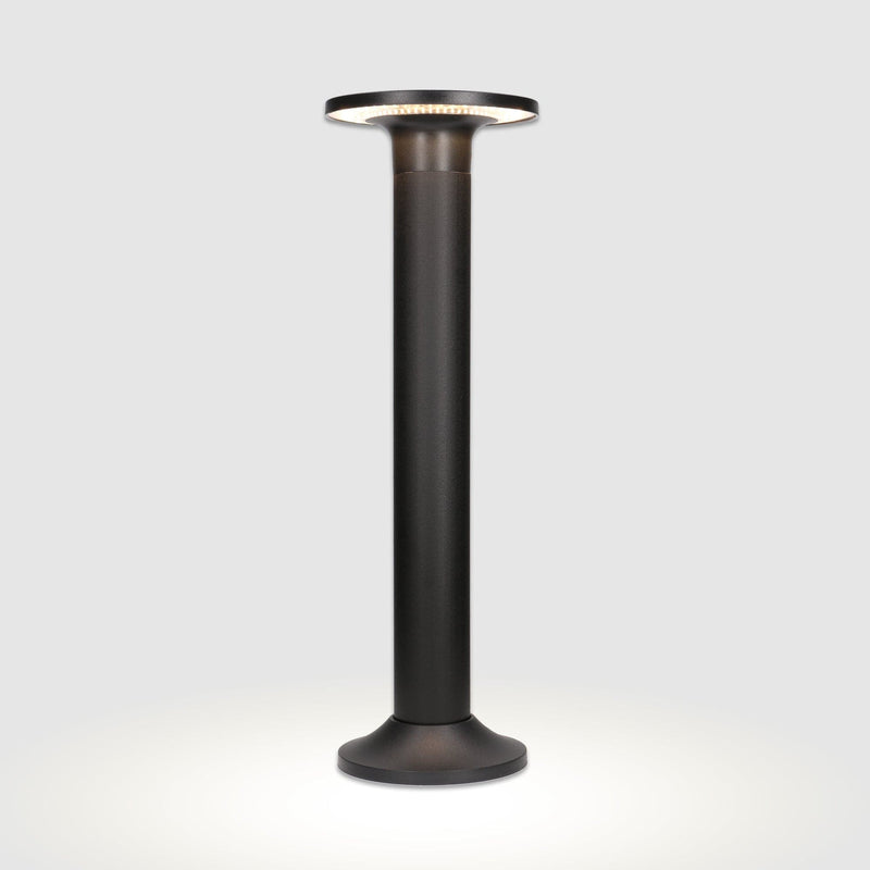 Bollard Light Post Outdoor Ip44 Yika Led 6.3w 3000k Black 677lm SKU: PX-0487-NEG - Toplightco