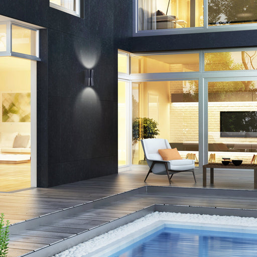 WALL FIXTURE IP65 PRISMA GU10 8 BLACK SKU: PX-0551-NEG - Toplightco