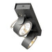 SLV 1000129 KALU LED 2 Wall and Ceiling luminaire, black, 3000K, 60° - Toplightco
