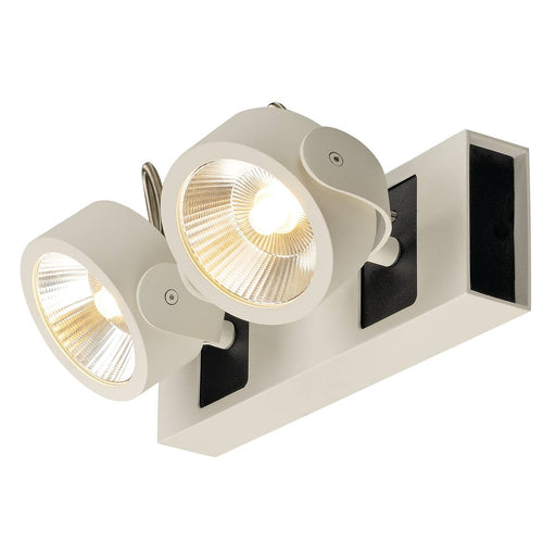 SLV 1000130 KALU LED 2 Wall and Ceiling luminaire, white/black, 3000K, 60° - Toplightco
