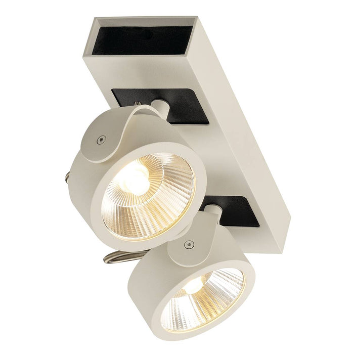 SLV 1000130 KALU LED 2 Wall and Ceiling luminaire, white/black, 3000K, 60° - Toplightco