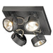 SLV 1000135 KALU LED 4 wall and ceiling light, square, black, 3000K, 60° - Toplightco