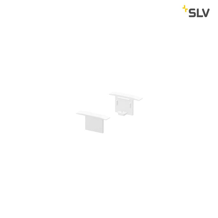 SLV 1000473 GRAZIA 10 recess mounted profile end caps, 2 pc., white - Toplightco
