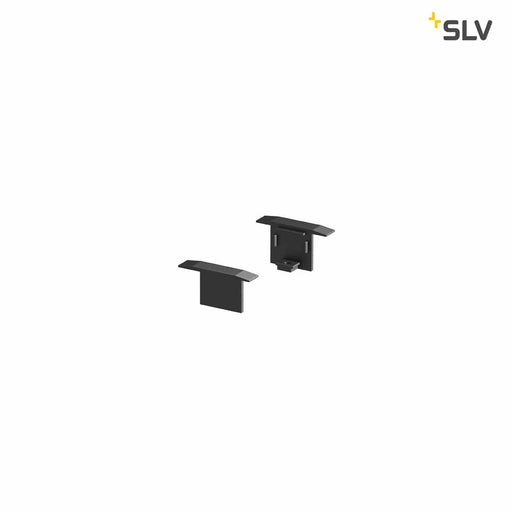 SLV 1000474 GRAZIA 10 Recessed profile endcaps, 2 pcs., black - Toplightco
