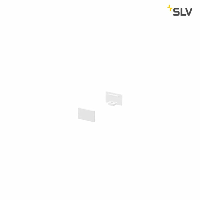 SLV 1000476 GRAZIA 10 end cap for GRAZIA surface mounted profile flat, 2 pcs., flat version, white - Toplightco