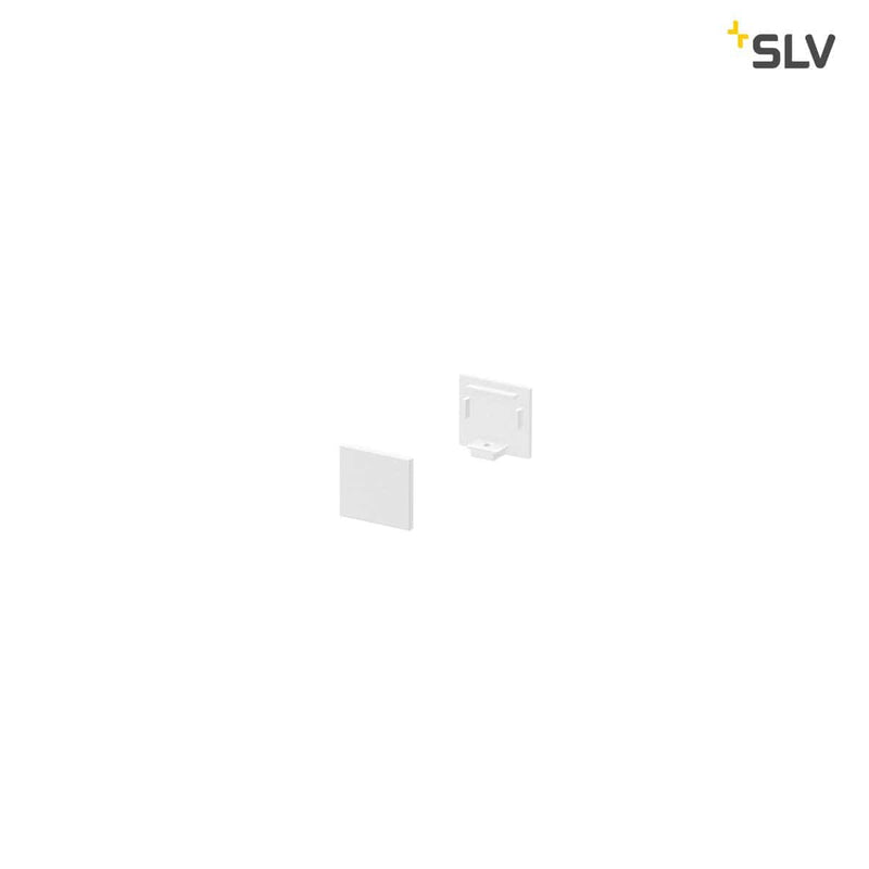 SLV 1000479 GRAZIA 10 Endcap for GRAZIA Surface profile standard, 2 pcs., flat Version, white - Toplightco
