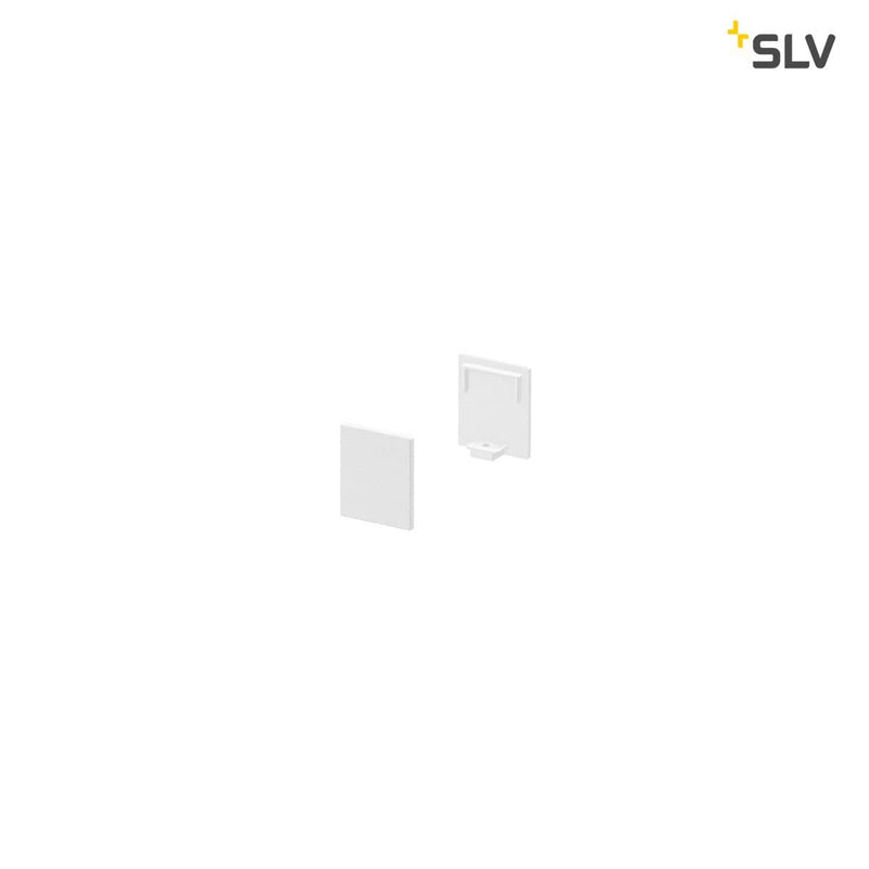 SLV 1000482 GRAZIA 10 Endcap for GRAZIA Surface profile flat, 2 pcs., high version, white - Toplightco