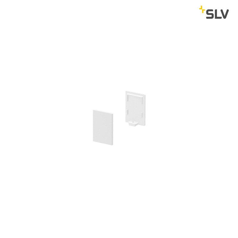 SLV 1000485 GRAZIA 10 Endcap for GRAZIA Surface profile standard, 2 pcs., high version, white - Toplightco
