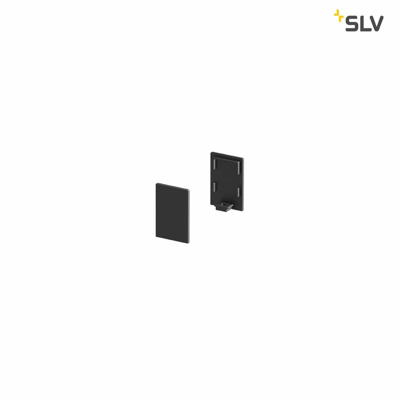 SLV 1000486 GRAZIA 10 Endcap for GRAZIA Surface profile standard, 2 pcs., high version, black - Toplightco