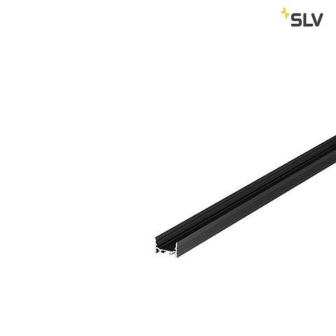 SLV 1000507 GRAZIA 20 LED Surface profile, flat, grooved, 3m, black - Toplightco