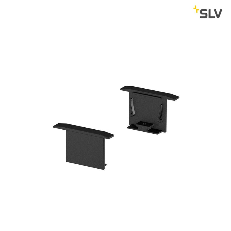 SLV 1000558 GRAZIA 20 Recessed profile endcaps, 2 pcs., black - Toplightco