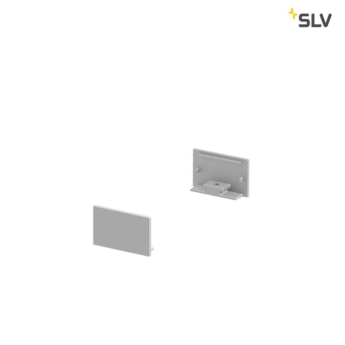 SLV 1000559 GRAZIA 20 Endcap for GRAZIA Surface profile flat, 2 pcs., flat Version, alu - Toplightco