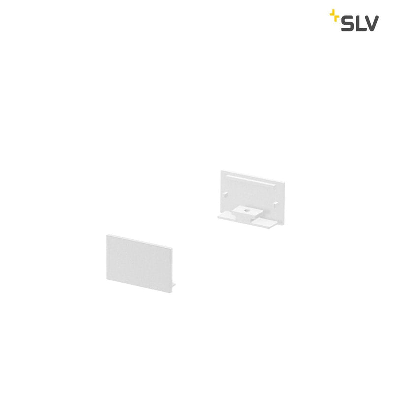SLV 1000560 GRAZIA 20 end cap for GRAZIA surface mounted profile flat, 2 pcs., flat version, white - Toplightco