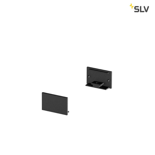 SLV 1000561 GRAZIA 20 Endcap for GRAZIA Surface profile flat, 2 pcs., flat Version, black - Toplightco