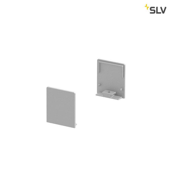 SLV 1000562 GRAZIA 20 Endcap for GRAZIA Surface profile flat, 2 pcs., high version, alu - Toplightco