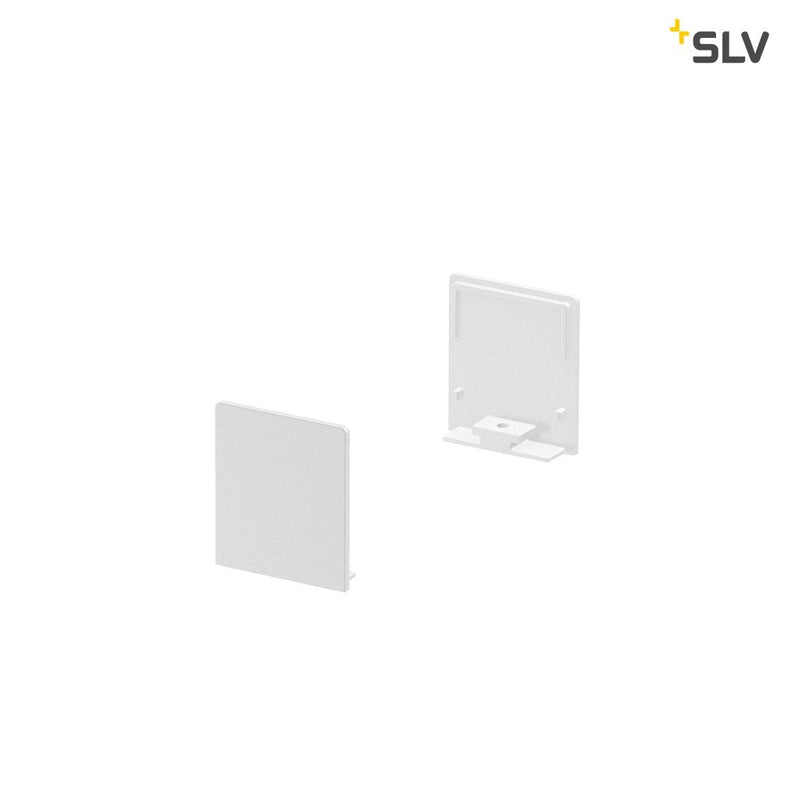 SLV 1000563 GRAZIA 20 Endcap for GRAZIA Surface profile flat, 2 pcs., high version, white - Toplightco