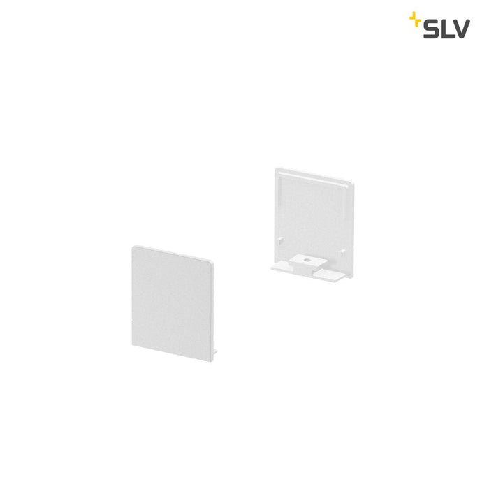 SLV 1000563 GRAZIA 20 Endcap for GRAZIA Surface profile flat, 2 pcs., high version, white - Toplightco
