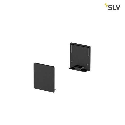 SLV 1000564 GRAZIA 20 Endcap for GRAZIA Surface profile flat, 2 pcs., high version, black - Toplightco