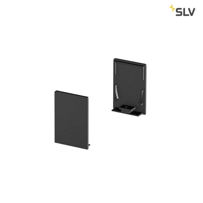 SLV 1000570 GRAZIA 20 Endcap for GRAZIA Surface profile standard, 2 pcs., high version, black - Toplightco