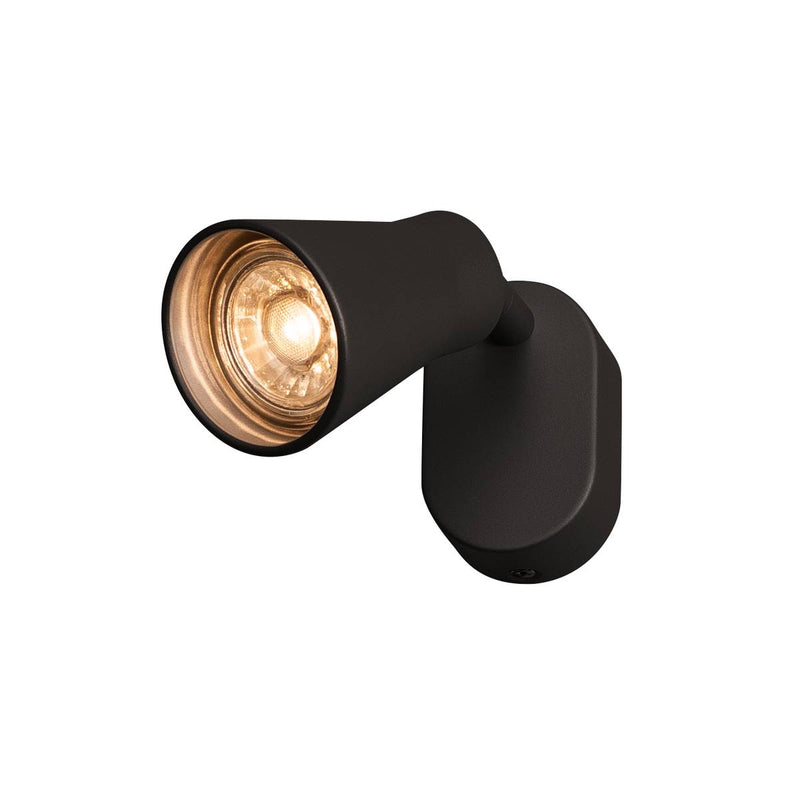 SLV 1000886 AVO CW Single, Indoor surface-mounted wall and ceiling light, GU10, black, max. 50W - Toplightco