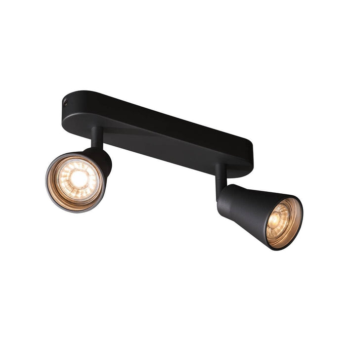 SLV 1000889 AVO CW Double, Indoor surface-mounted wall and ceiling light, GU10, black, max. 50W - Toplightco