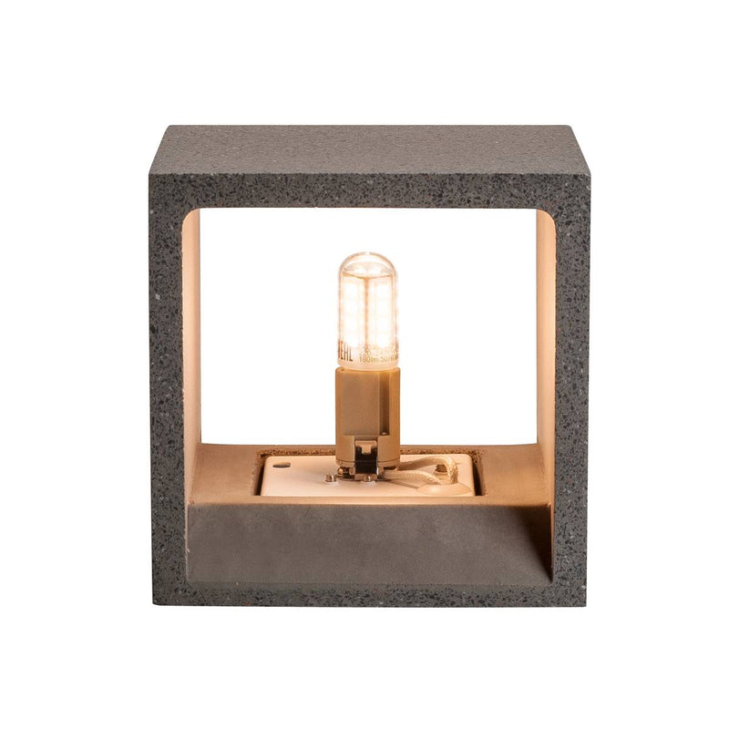 SLV 1000911 SOLID CUBE Wall luminaire, QT14, black sandstone, max. 25W - Toplightco