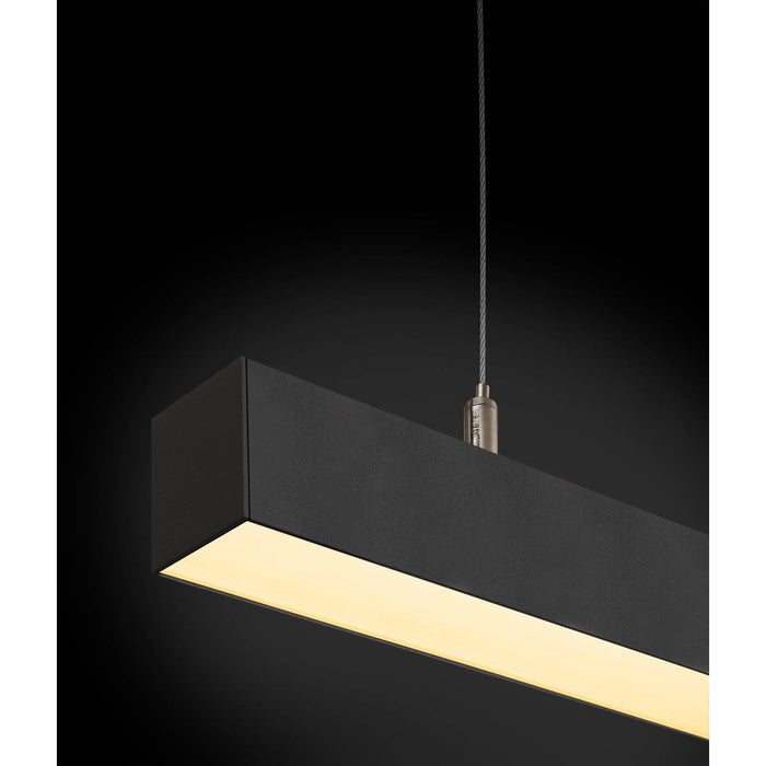 SLV 1001309 Q-LINE DALI SINGLE LED, pendant, dimmable, 1500mm, black - Toplightco