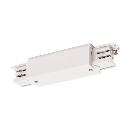 Powergear Long connector with feed-in option for 3-Circuit track, traffic white PRO-0434-W - Toplightco