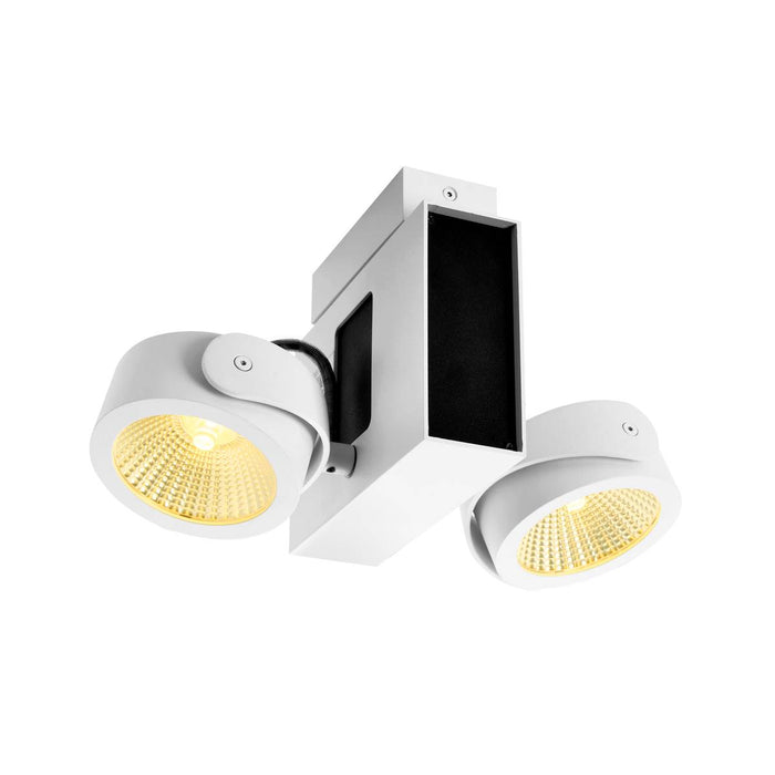 SLV 1001424 TEC KALU CW, LED Indoor surface-mounted wall and ceiling light double, white/black 60° 3000K - Toplightco