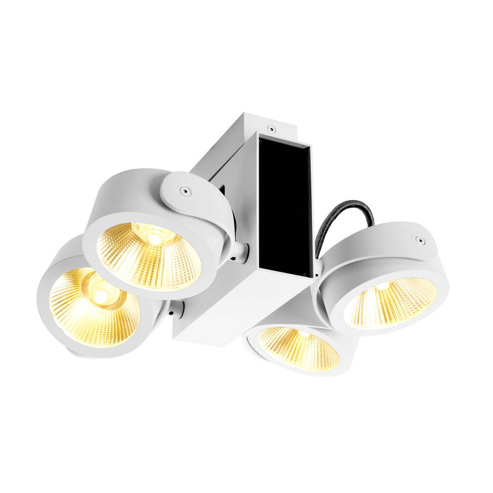 SLV 1001434 TEC KALU CW, LED Indoor surface-mounted wall and ceiling light, quad white/black 24° 3000K - Toplightco