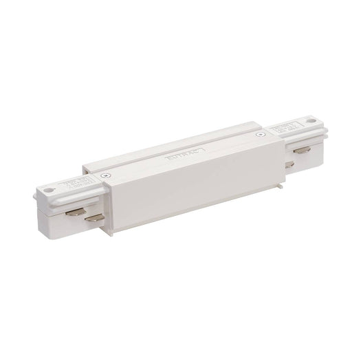 SLV 1001517 EUTRAC longitudinal connector with feed-in option, traffic white - Toplightco