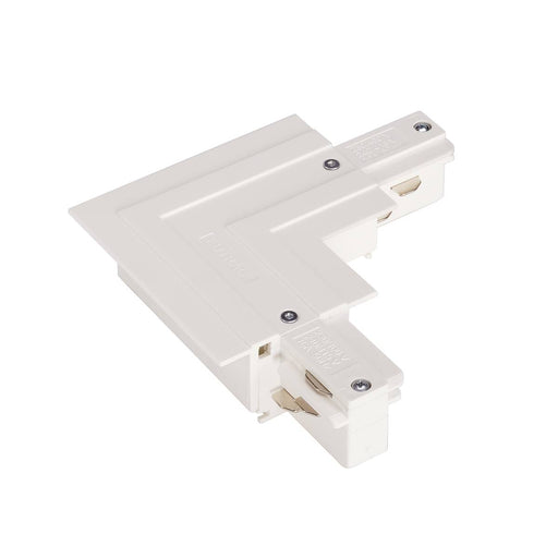 SLV 1001536 EUTRAC L-connector for 3-Circuit recessed track, traffic white, earth outside - Toplightco