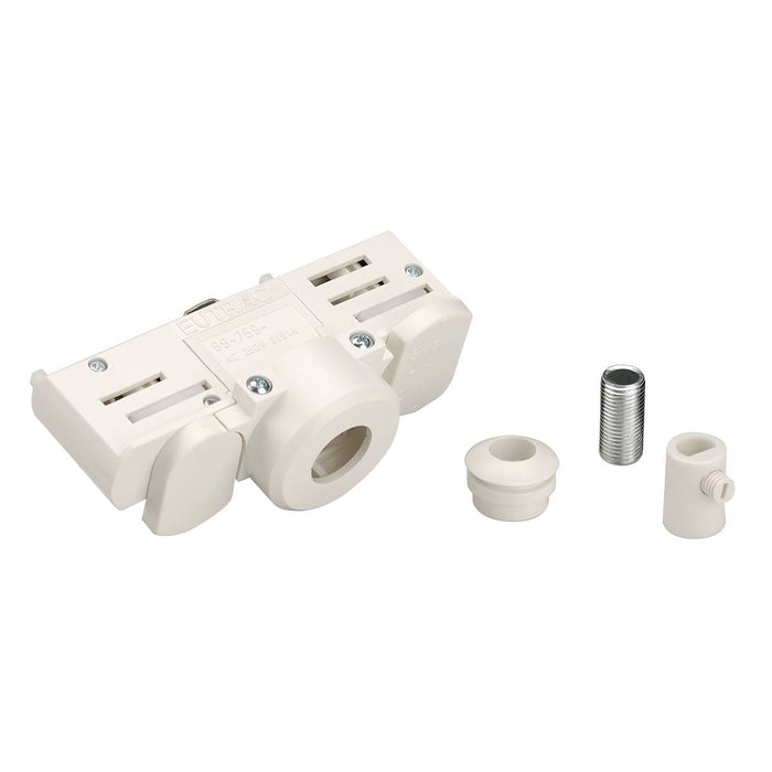 SLV 1001542 EUTRAC 3-Circuit track adapter, traffic white, incl. mounting accessories - Toplightco
