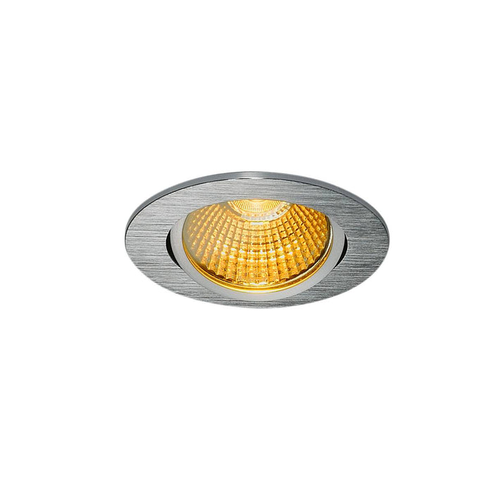 SLV 1001990 NEW TRIA round, LED indoor recessed ceiling light, brushed aluminium, 1800-3000K 7.2W - Toplightco