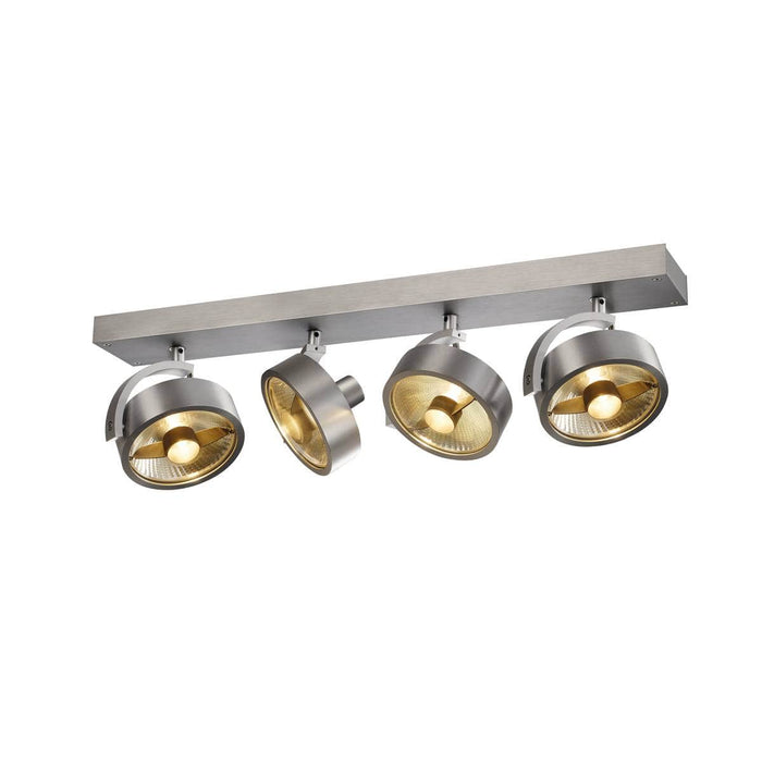 SLV 1002025 KALU CW, indoor surface-mounted wall and ceiling light, quad, ES111 brushed aluminium 4x75W - Toplightco
