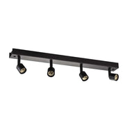 SLV 1002029 PURI CW, Indoor surface-mounted wall and ceiling light, quad, GU10, black, 4x50W - Toplightco