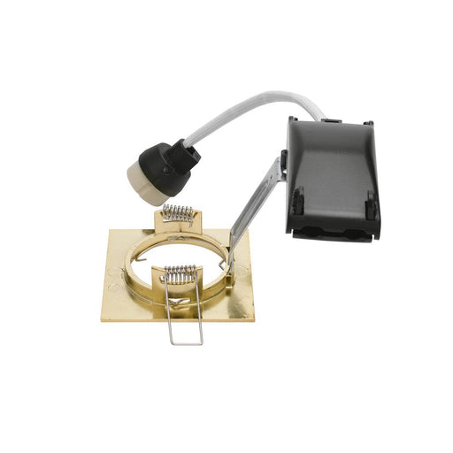 SLV 1002206 PIKA GU10, square, indoor recessed ceiling light, brass, fixed, max. 50W - Toplightco