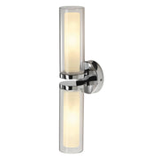 SLV 1002229 WL 106 wall light, double glass, chrome, 2xE14 - Toplightco