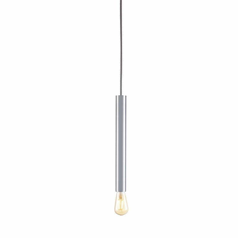SLV 1002563 FITU PD E27 indoor pendant, brushed aluminium, 5m cable with open cable end - Toplightco