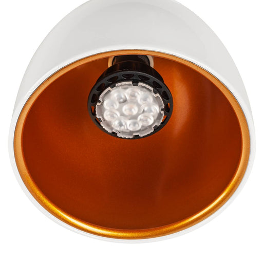 SLV 1002874 1-Circuit PARA CONE 14 GU10 1-Circuit system luminaire white/gold incl. 1-Circuit adapter - Toplightco