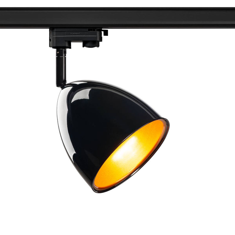 SLV 1002876 3 Circuit PARA CONE 14 GU10 3-Circuit system luminaire black/gold incl. 3-Circuit adapter - Toplightco