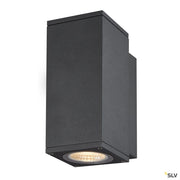 Enola Square S Single Outdoor Led Surface-mounted Wall Light Anthracite Cct 3000/4000k - Toplightco
