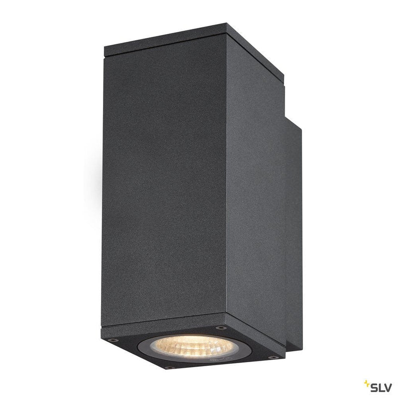 Enola Square S Single Outdoor Led Surface-mounted Wall Light Anthracite Cct 3000/4000k - Toplightco