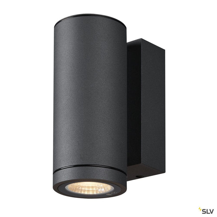 Enola Round S Single Outdoor Led Surface-mounted Wall Light Anthracite Cct 3000/4000k - Toplightco