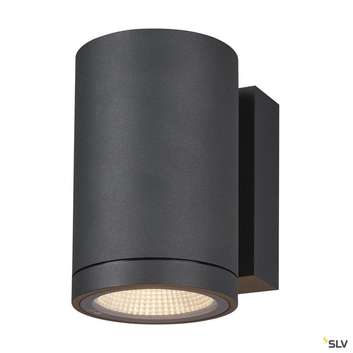 Enola Round M Single Outdoor Led Surface-mounted Wall Light Anthracite Cct 3000/4000k - Toplightco