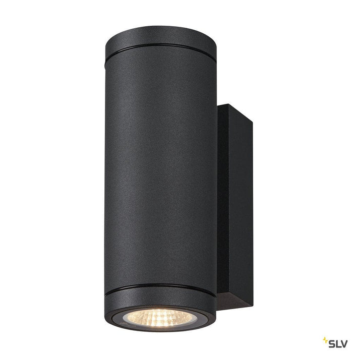 Enola Round Up/down S Outdoor Led Surface-mounted Wall Light Anthracite Cct 3000/4000k - Toplightco