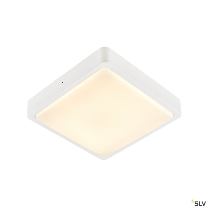 Ainos Square Outdoor Led Surface-mounted Wall And Ceiling Light White Cct Switch 3000/4000k - Toplightco