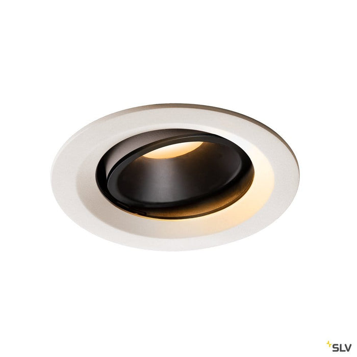 Numinos Dl M, Indoor Led Recessed Ceiling Light White/black 2700k 55° Gimballed, Rotating And Pivoting - Toplightco