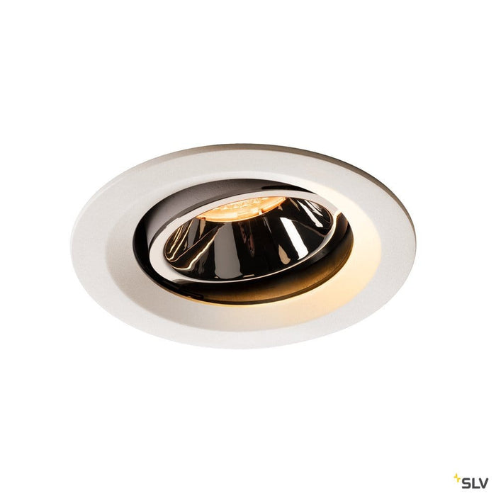 Numinos Dl M, Indoor Led Recessed Ceiling Light White/chrome 2700k 55° Gimballed, Rotating And Pivoting - Toplightco